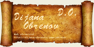 Dijana Obrenov vizit kartica